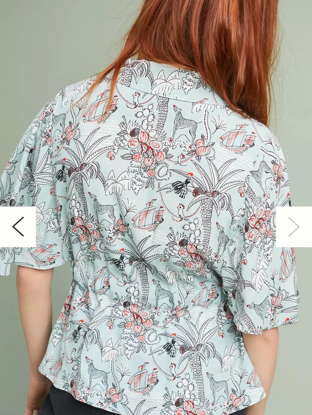 Evie By Anthropologie Printed Blazer Kimono Sleeve 100 % Viscose Ladies Size Med - Picture 6 of 6